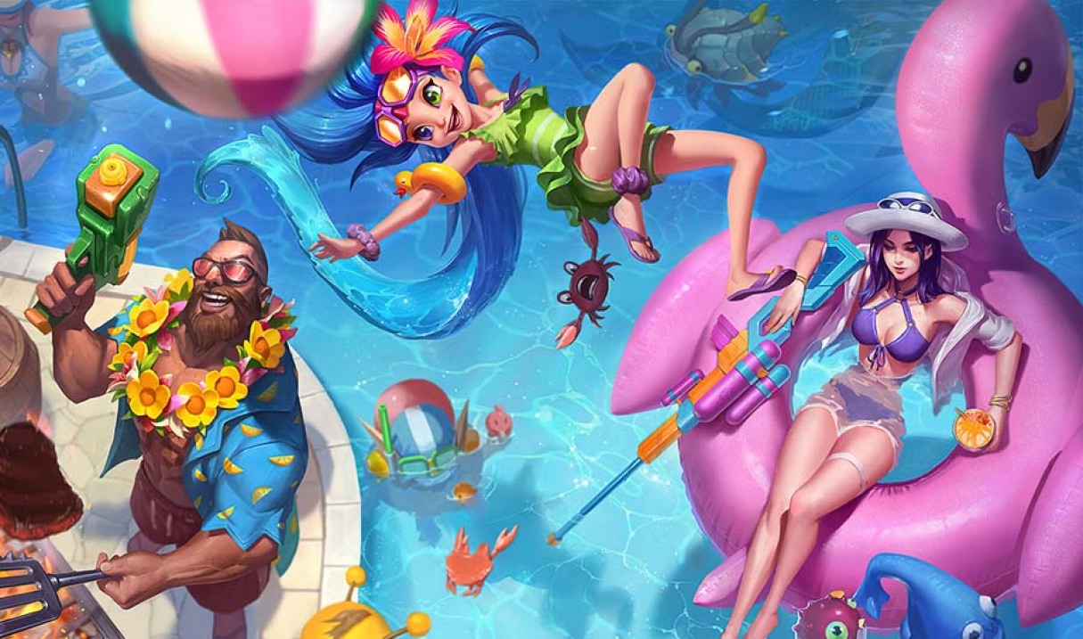 Pool Party Caitlyn :: League of Legends (LoL) Champion Skin on MOBAFire