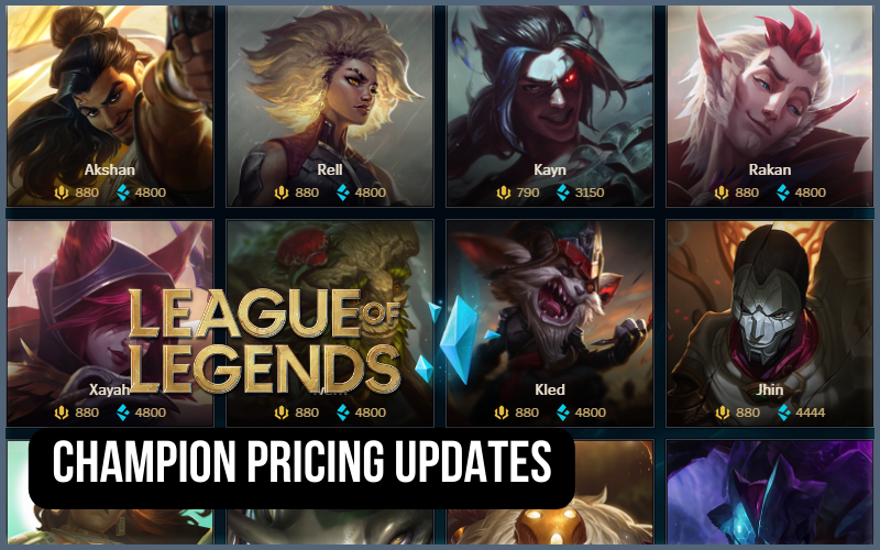 LoL Champion Pricing Updates: Champions will cost a lot less